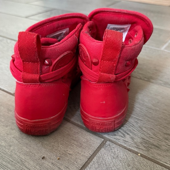 Converse Women's Bold Red Studded Sneakers - Picture 2 of 4
